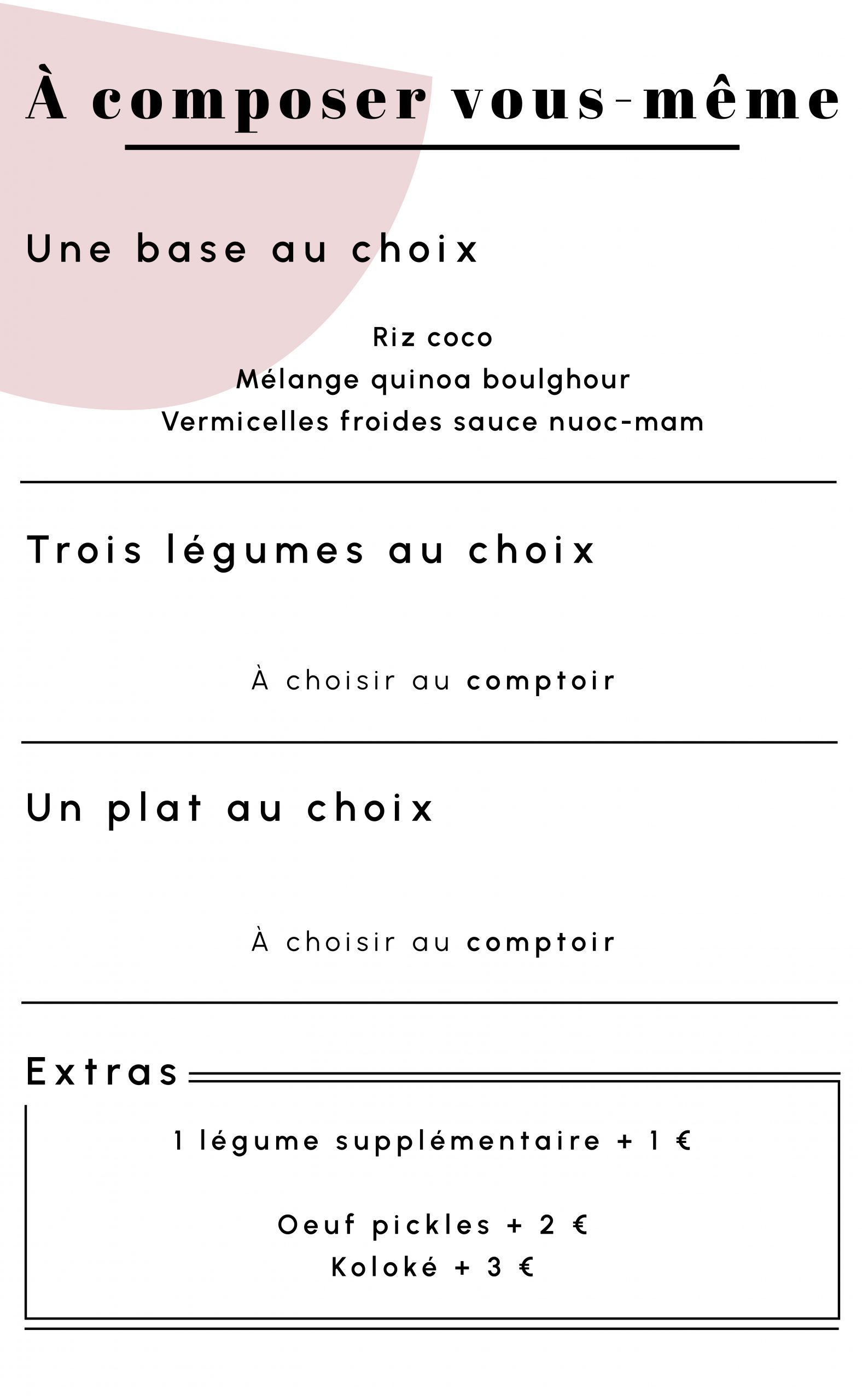 menu à composer